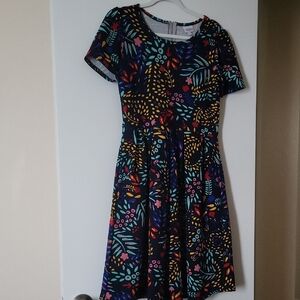 LuLaRoe Colorful Floral Midi Dress